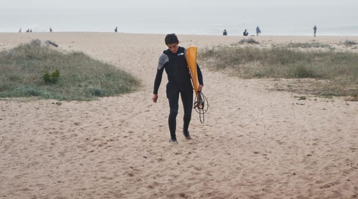 Tony Laureano after a surf session.